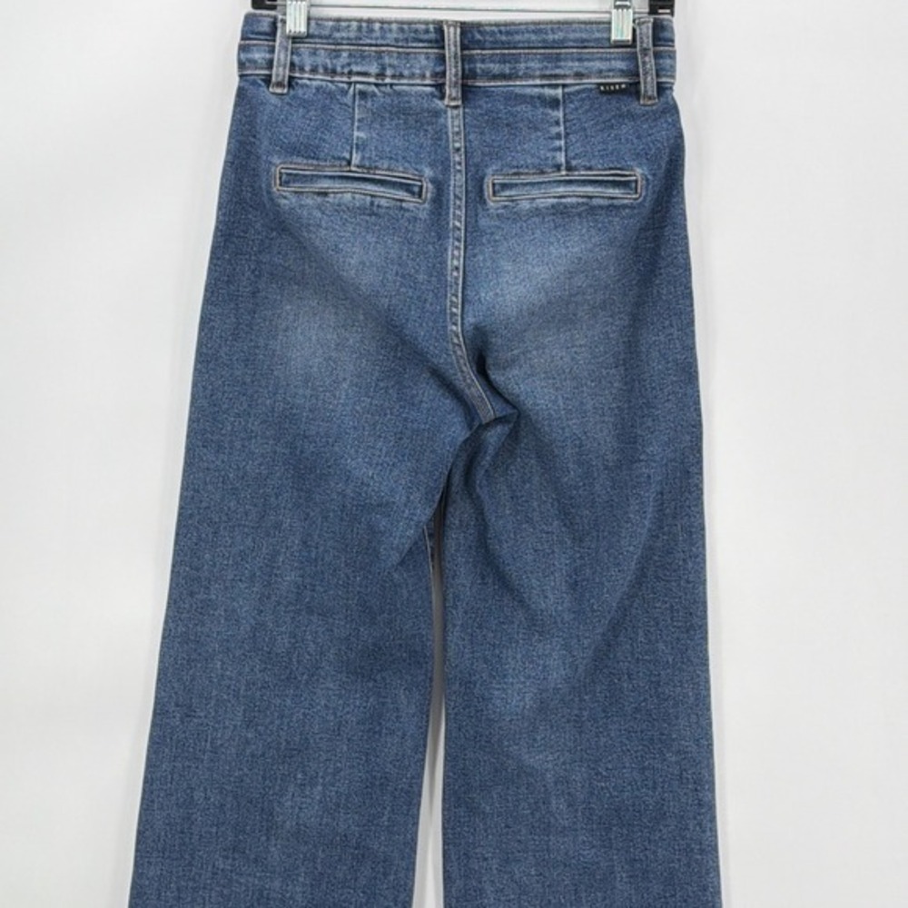 Freckled Poppy x Risen Jeans Bows Wide Leg Size 3 28x32 High Rise Tummy Control - Picture 7 of 16